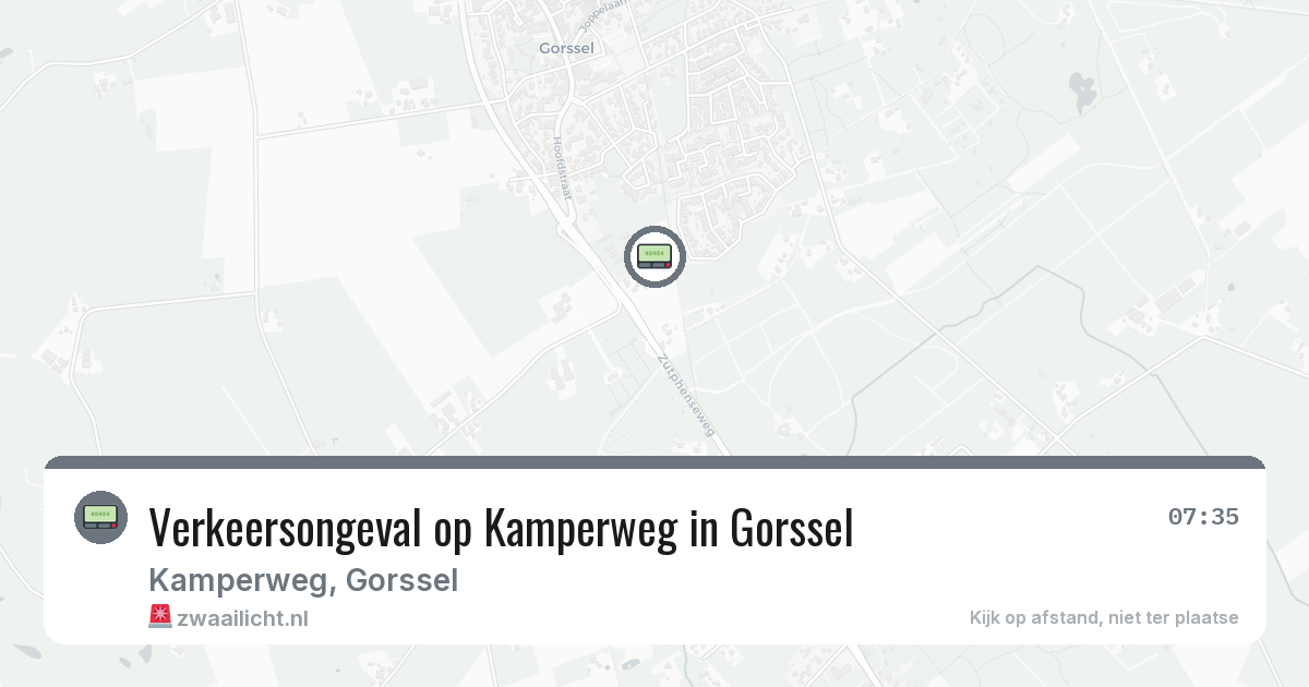 Verkeersongeval op Kamperweg in Gorssel — 23 jun 2026