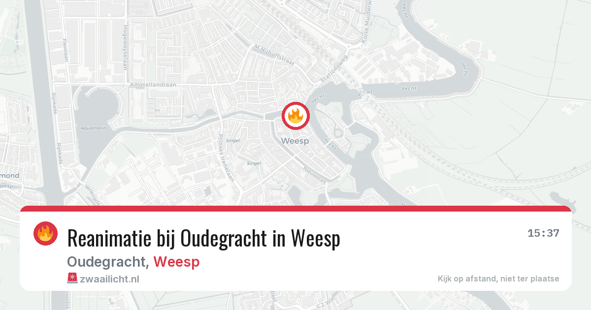 Reanimatie bij Oudegracht in Weesp — 16 jun 2026