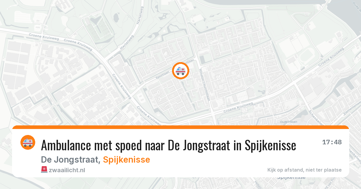 Ambulance met spoed naar De Jongstraat in Spijkenisse — 24 jun 2026