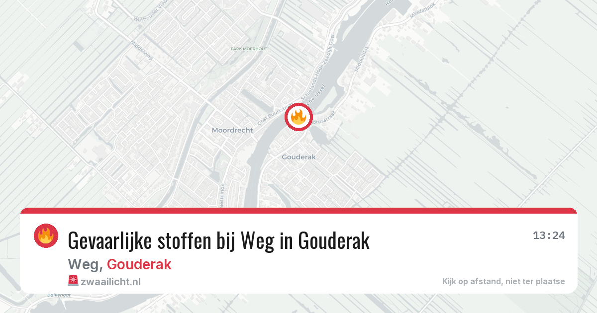 Gevaarlijke stoffen bij Weg in Gouderak — 3 jul 2026