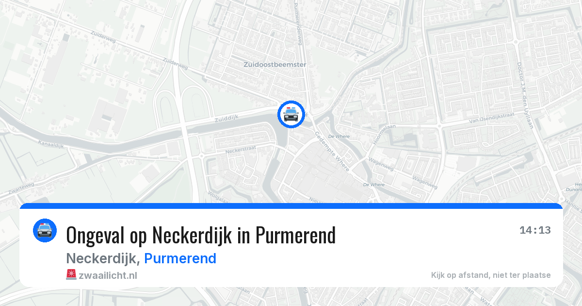 Ongeval op Neckerdijk in Purmerend — 26 mei 2026