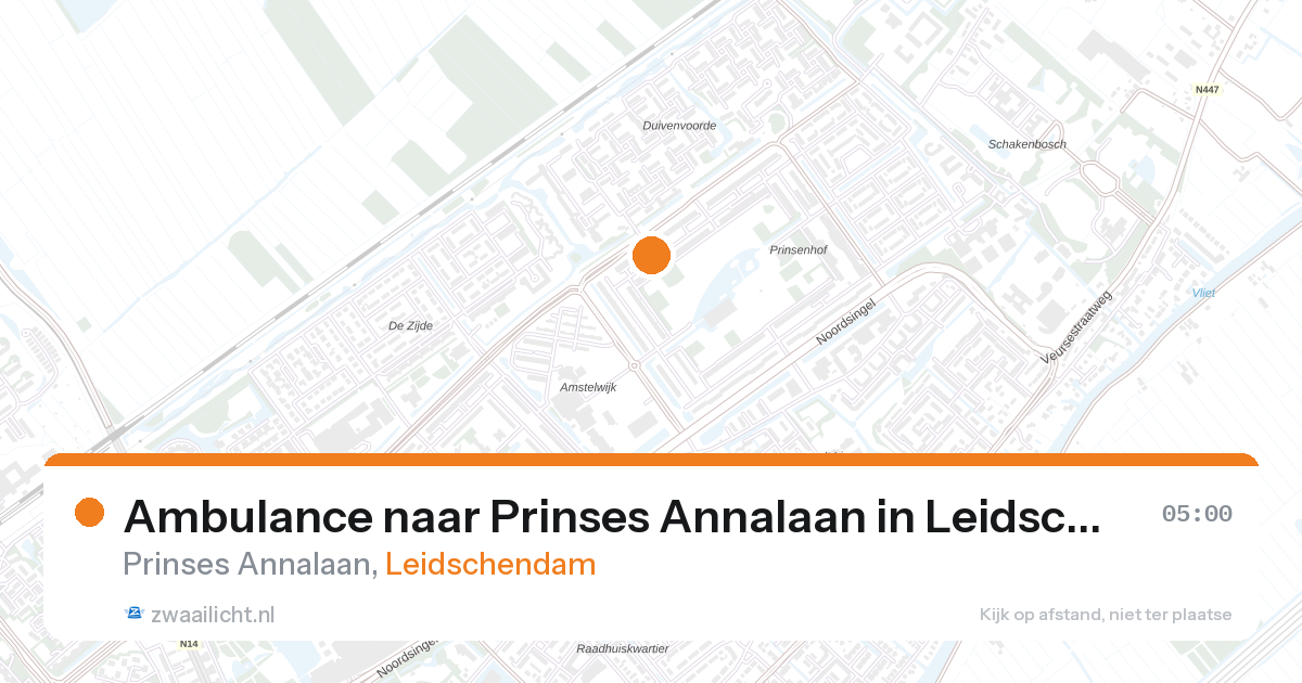Ambulance naar Prinses Annalaan in Leidschendam — 28 aug 2026
