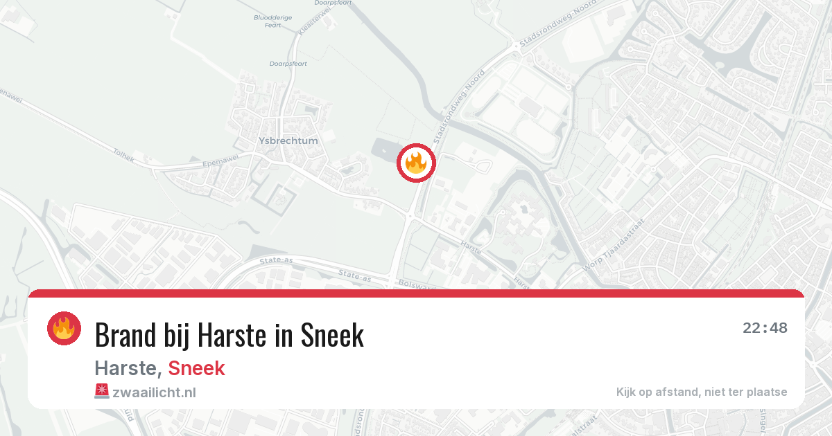Brand bij Harste in Sneek — 17 jul 2026