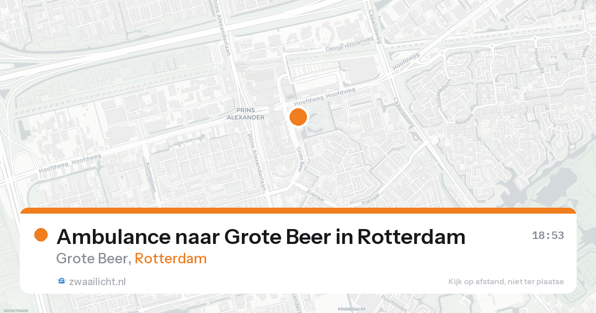 Ambulance naar Grote Beer in Rotterdam — 18 aug 2026