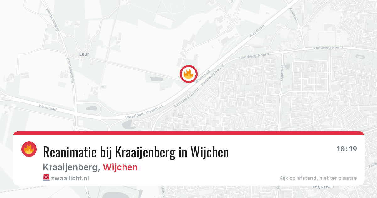 Reanimatie bij Kraaijenberg in Wijchen — 22 mei 2026