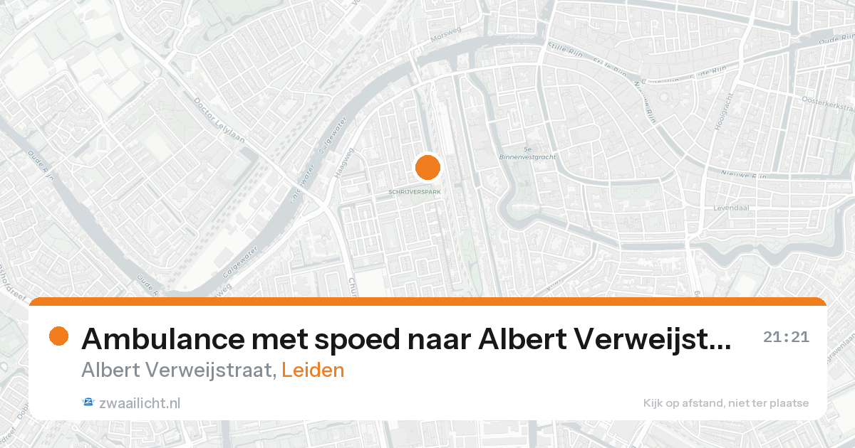 Ambulance met spoed naar Albert Verweijstraat in Leiden — 20 mei 2026