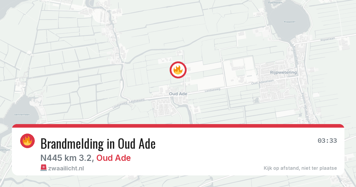 Brandmelding in Oud Ade — 29 jun 2026