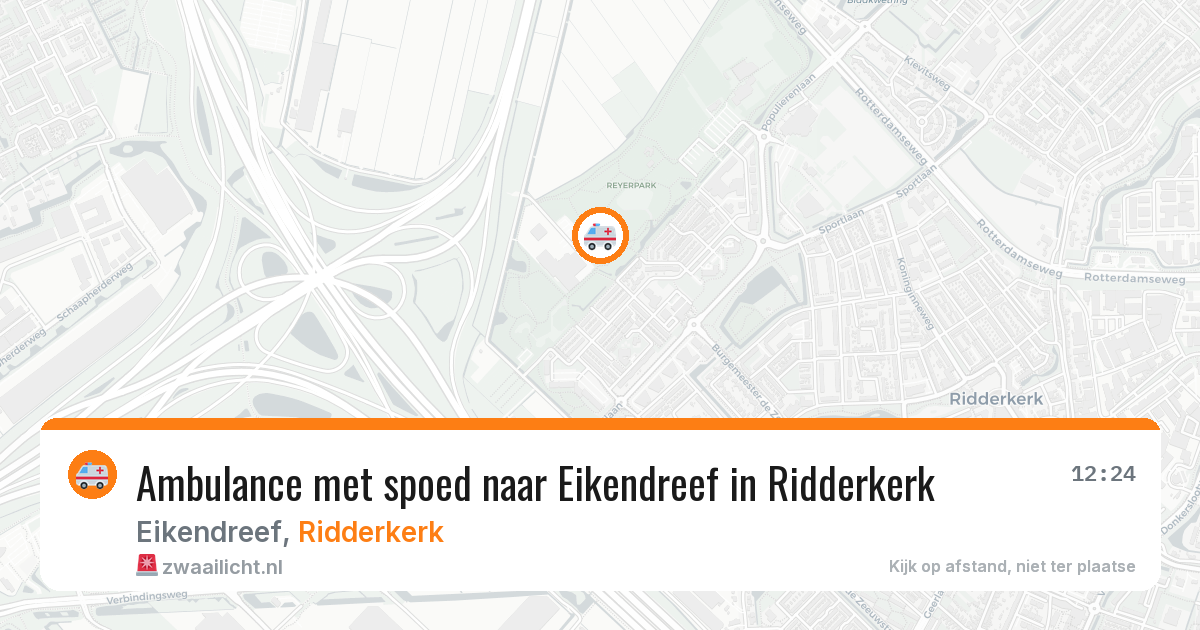 Ambulance met spoed naar Eikendreef in Ridderkerk — 29 jul 2026
