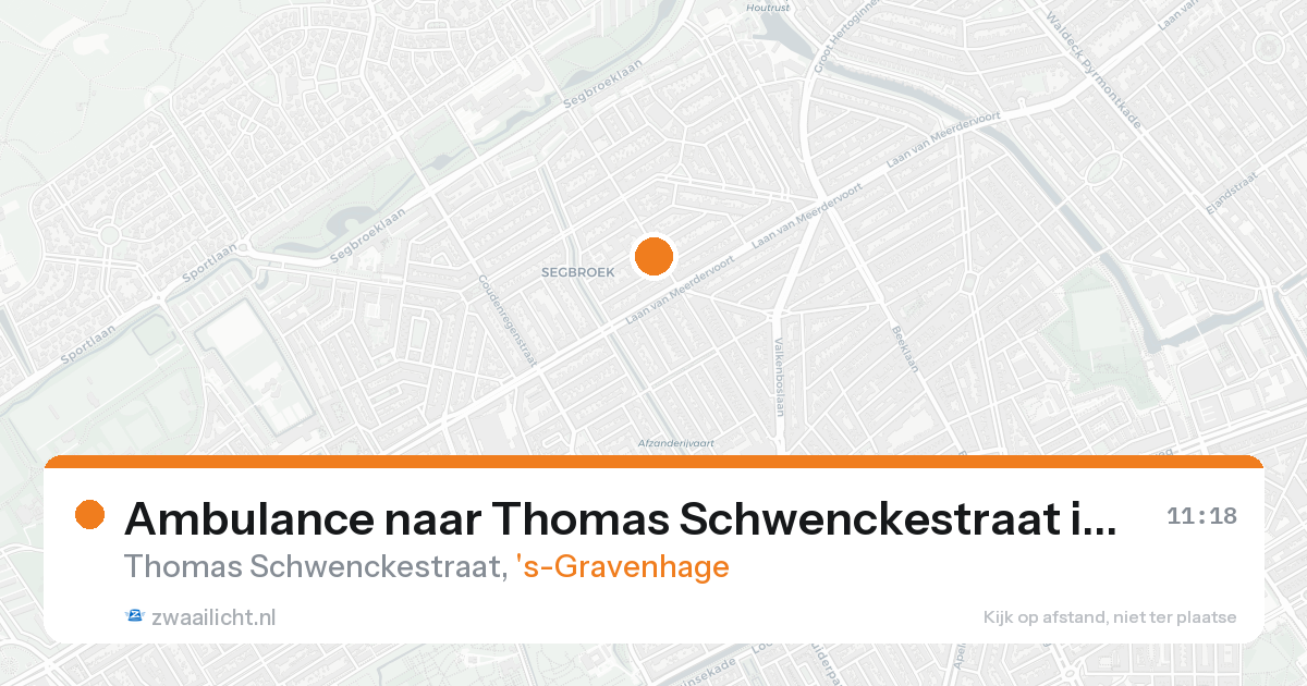 Ambulance naar Thomas Schwenckestraat in 's-Gravenhage — 23 aug 2026