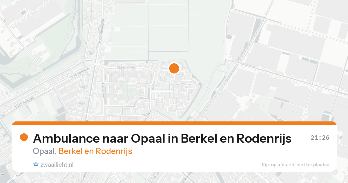 Ambulance naar Opaal in Berkel en Rodenrijs — 25 jul 2026