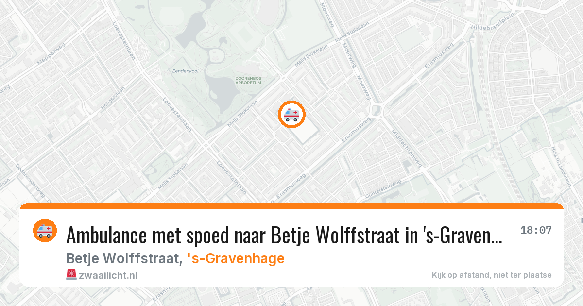 Ambulance met spoed naar Betje Wolffstraat in 's-Gravenhage — 12 jun 2026