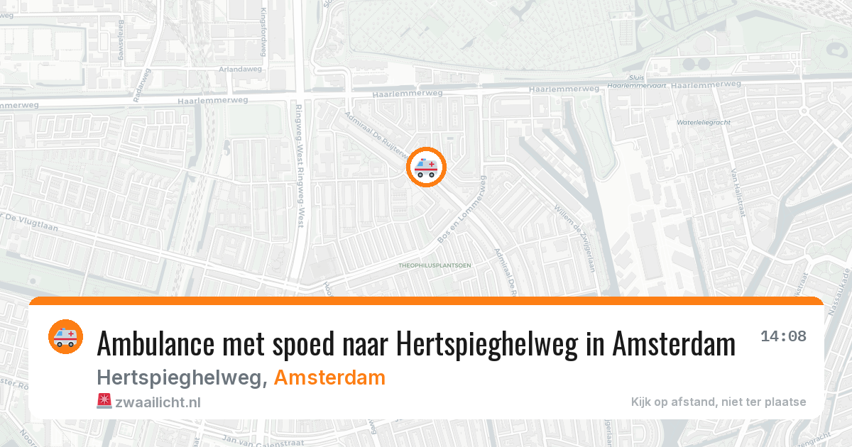 Ambulance met spoed naar Hertspieghelweg in Amsterdam — 31 mrt 2026