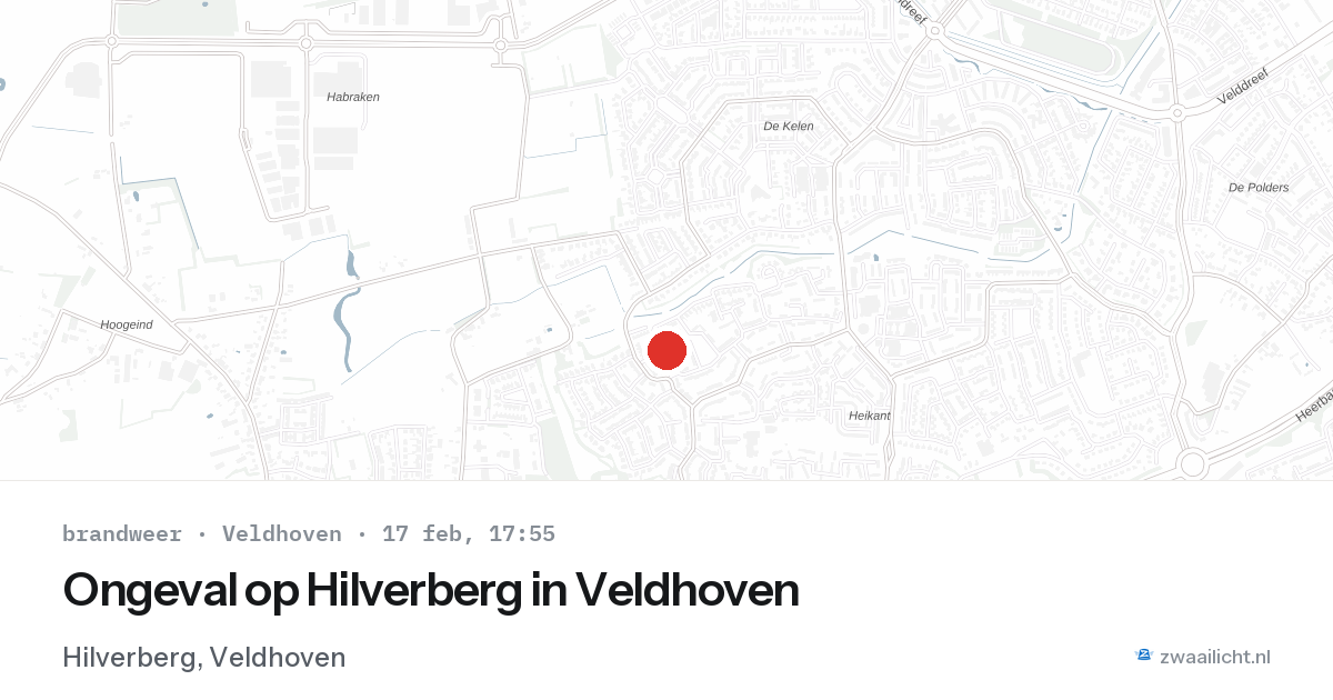 Ongeval op Hilverberg in Veldhoven — 17 feb 2026