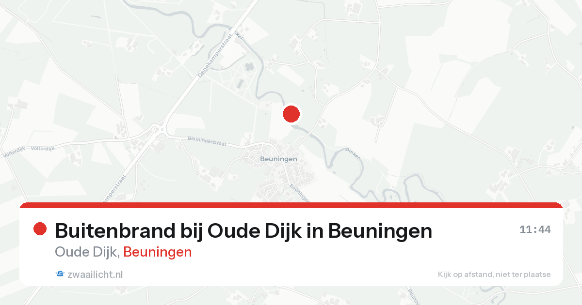 Buitenbrand bij Oude Dijk in Beuningen — 7 aug 2026