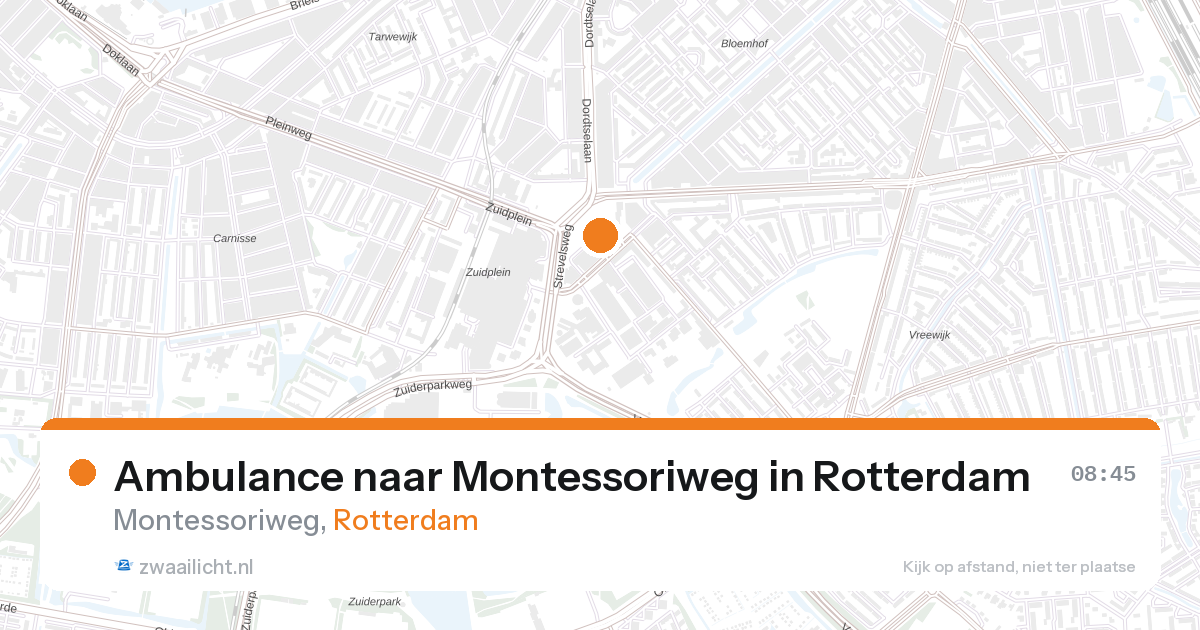 Ambulance naar Montessoriweg in Rotterdam — 27 aug 2026