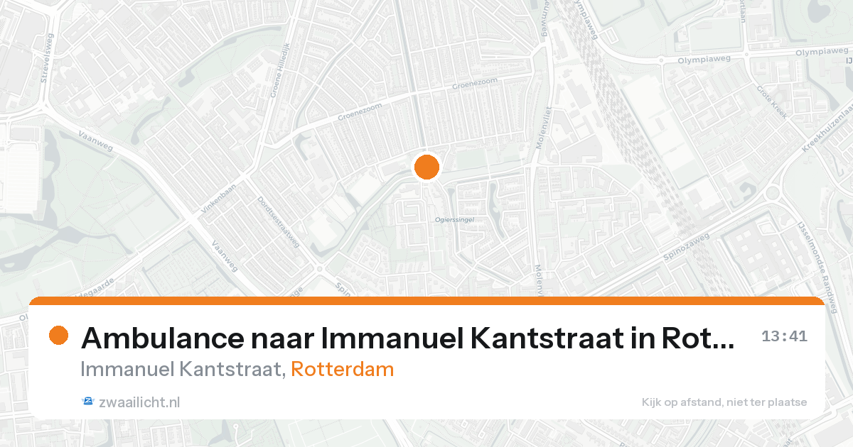 Ambulance naar Immanuel Kantstraat in Rotterdam — 19 aug 2026