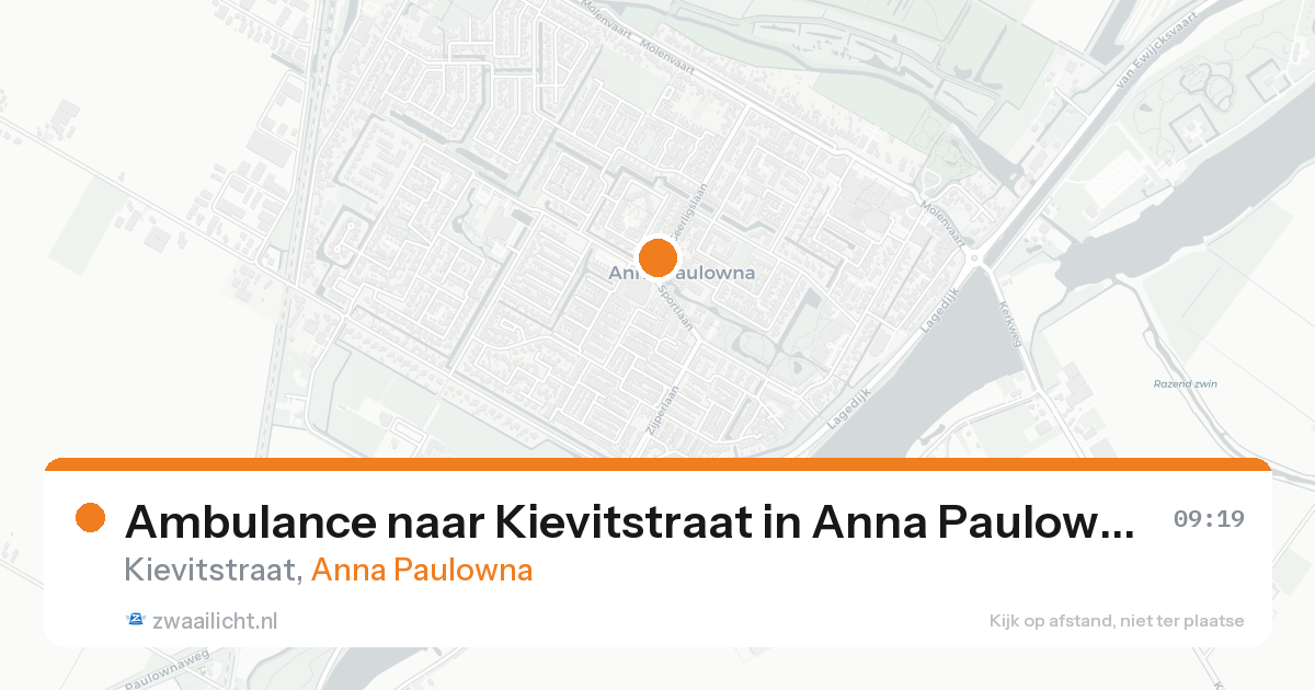 Ambulance naar Kievitstraat in Anna Paulowna — 24 aug 2026
