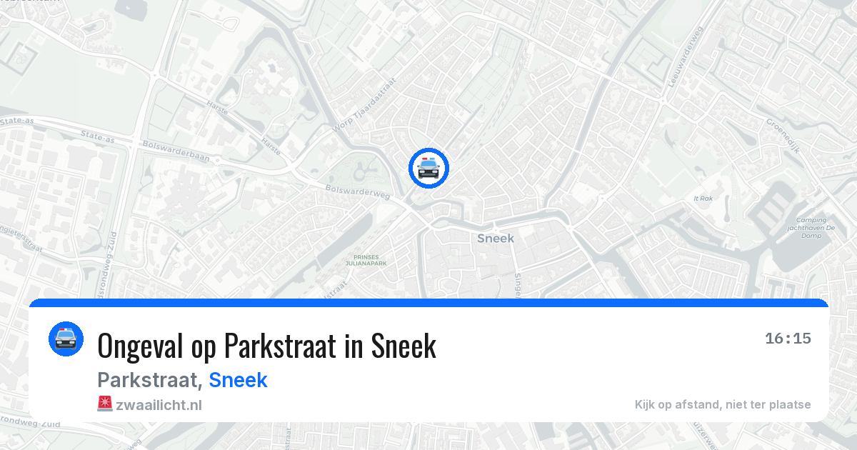 Ongeval op Parkstraat in Sneek — 12 mei 2026