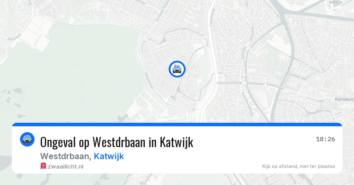 Ongeval op Westdrbaan in Katwijk — 3 jul 2026