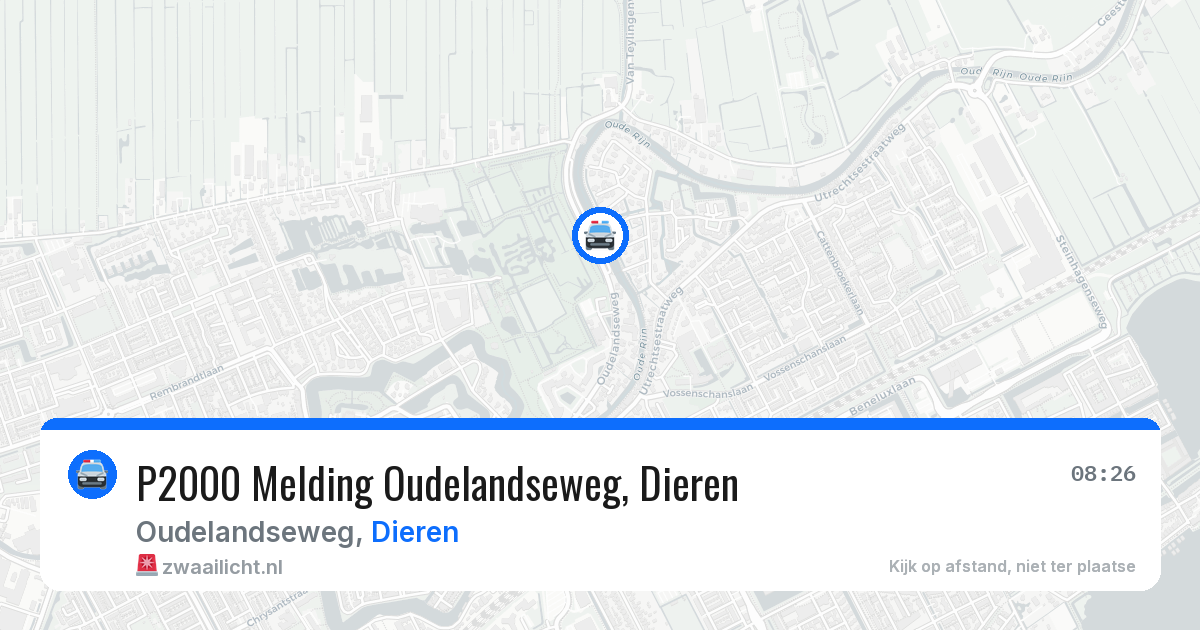 P2000 Melding Oudelandseweg, Dieren — 29 apr 2026