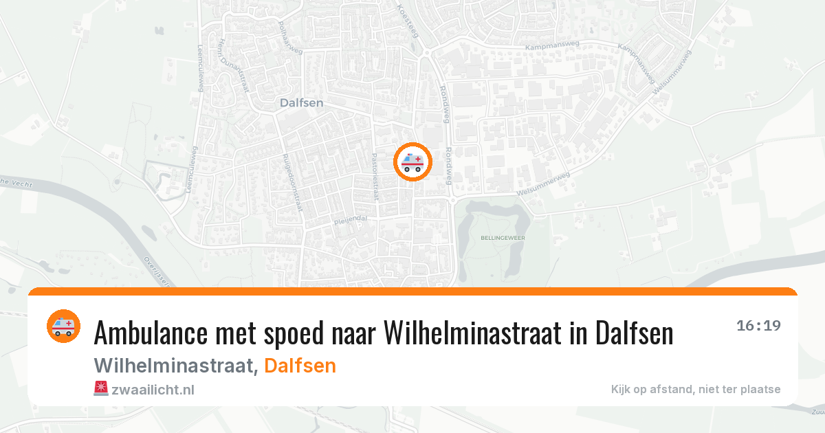 Ambulance met spoed naar Wilhelminastraat in Dalfsen — 15 jun 2026