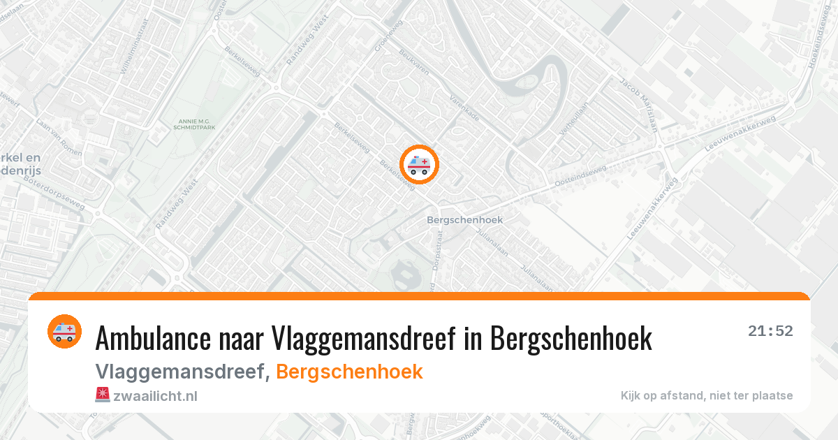 Ambulance naar Vlaggemansdreef in Bergschenhoek — 27 apr 2026