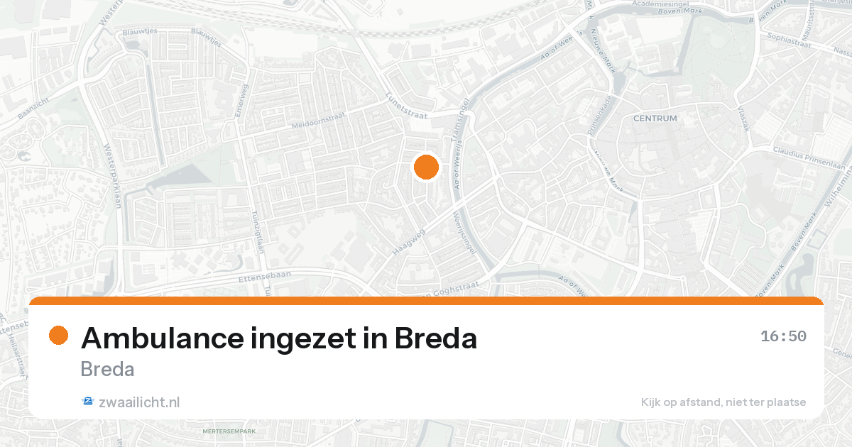Ambulance ingezet in Breda — 23 aug 2026