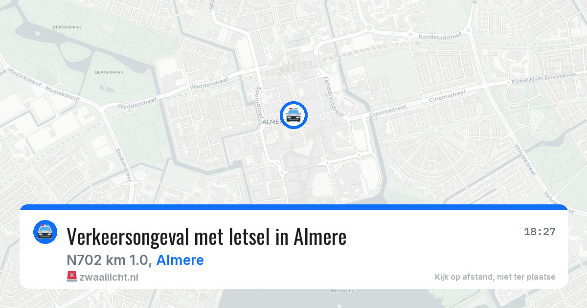 Verkeersongeval met letsel in Almere — 6 mei 2026