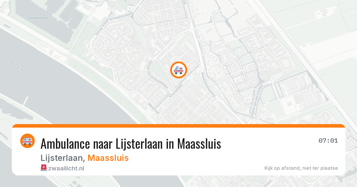 Ambulance naar Lijsterlaan in Maassluis — 14 jun 2026