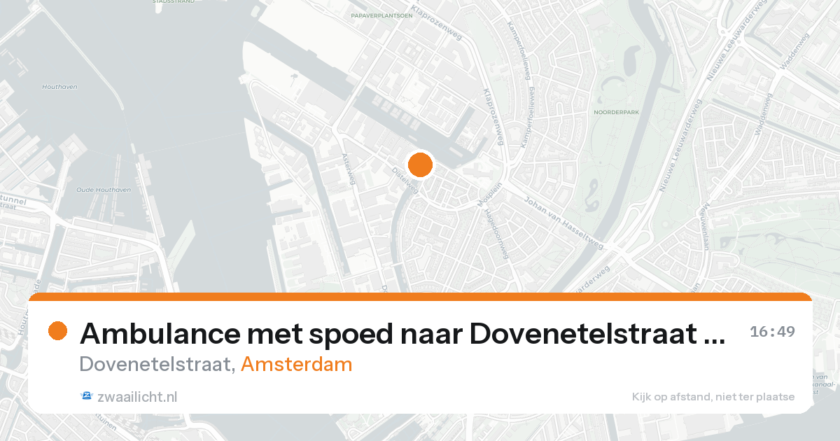 Ambulance met spoed naar Dovenetelstraat in Amsterdam — 23 aug 2026