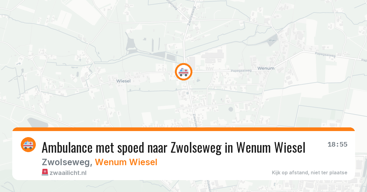 Ambulance met spoed naar Zwolseweg in Wenum Wiesel — 21 mei 2026