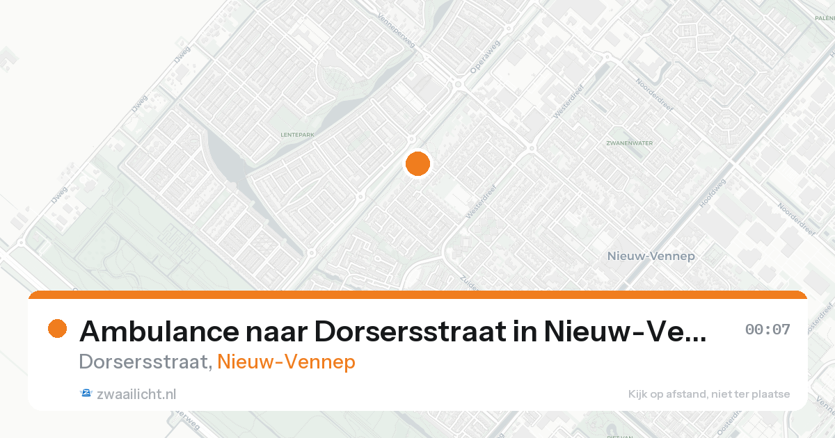 Ambulance naar Dorsersstraat in Nieuw-Vennep — 16 aug 2026