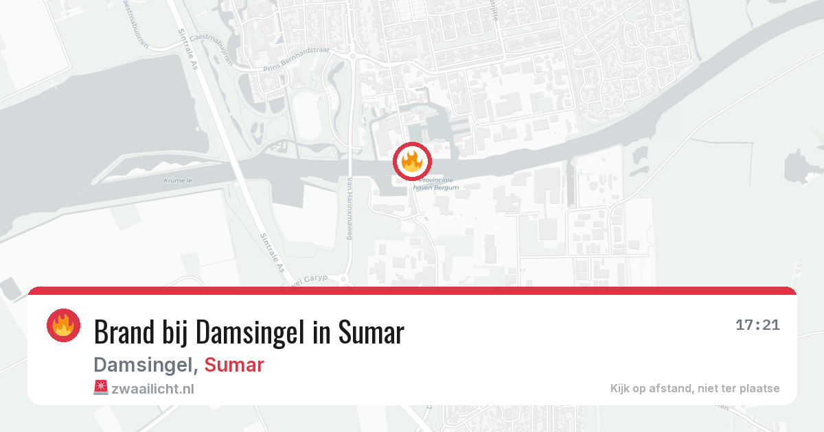 Brand bij Damsingel in Sumar — 3 jun 2026