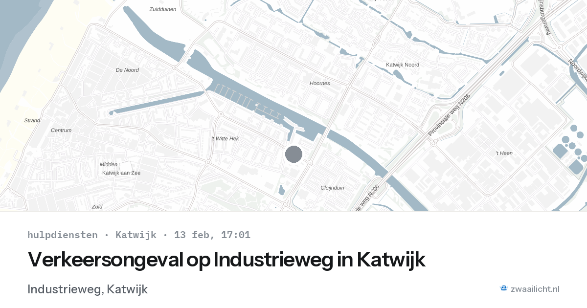 Verkeersongeval op Industrieweg in Katwijk — 13 feb 2026