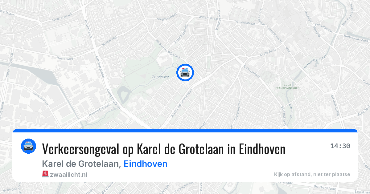 Verkeersongeval op Karel de Grotelaan in Eindhoven — 25 mei 2026