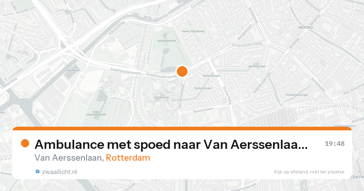 Ambulance met spoed naar Van Aerssenlaan in Rotterdam — 24 aug 2026