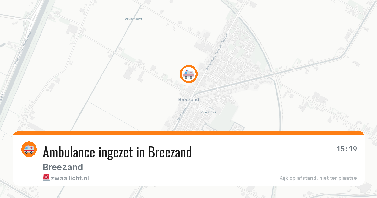 Ambulance ingezet in Breezand — 9 apr 2026