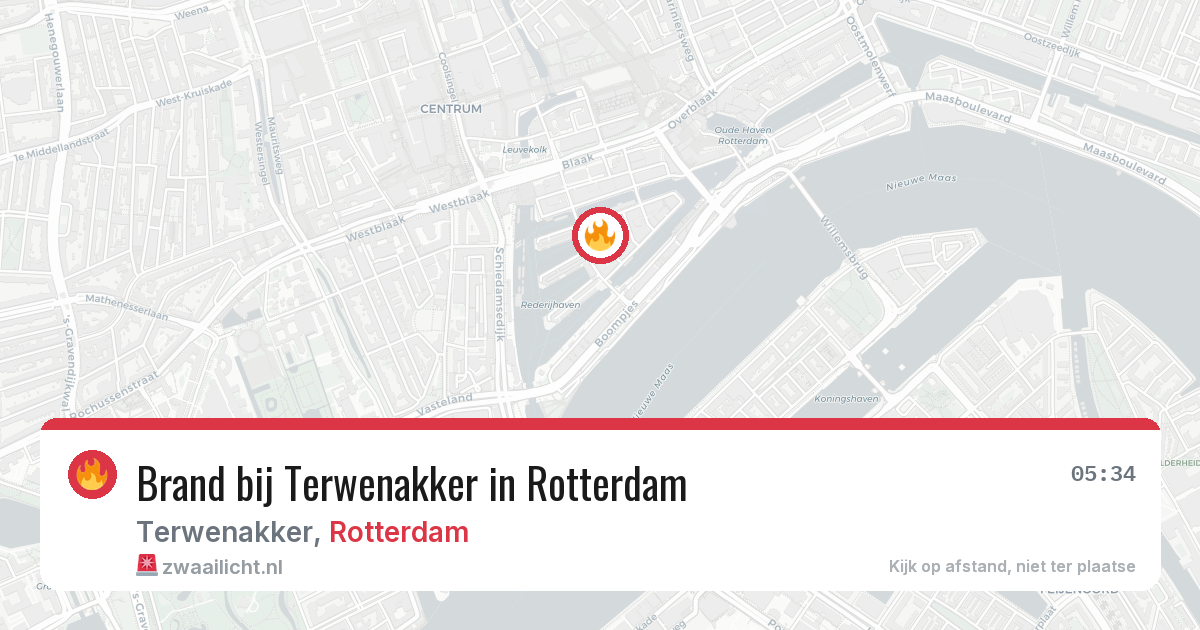 Brand bij Terwenakker in Rotterdam — 13 jul 2026