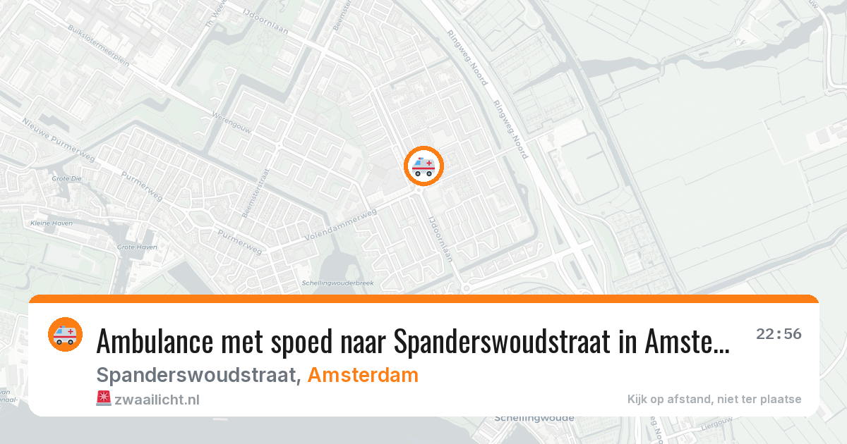 Ambulance met spoed naar Spanderswoudstraat in Amsterdam — 2 mrt 2026
