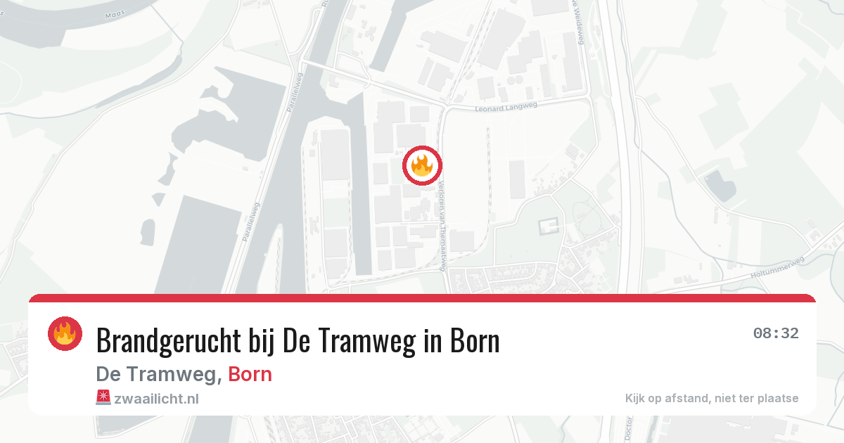 Brandgerucht bij De Tramweg in Born — 20 jun 2026
