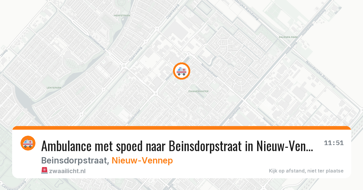Ambulance met spoed naar Beinsdorpstraat in Nieuw-Vennep — 8 apr 2026