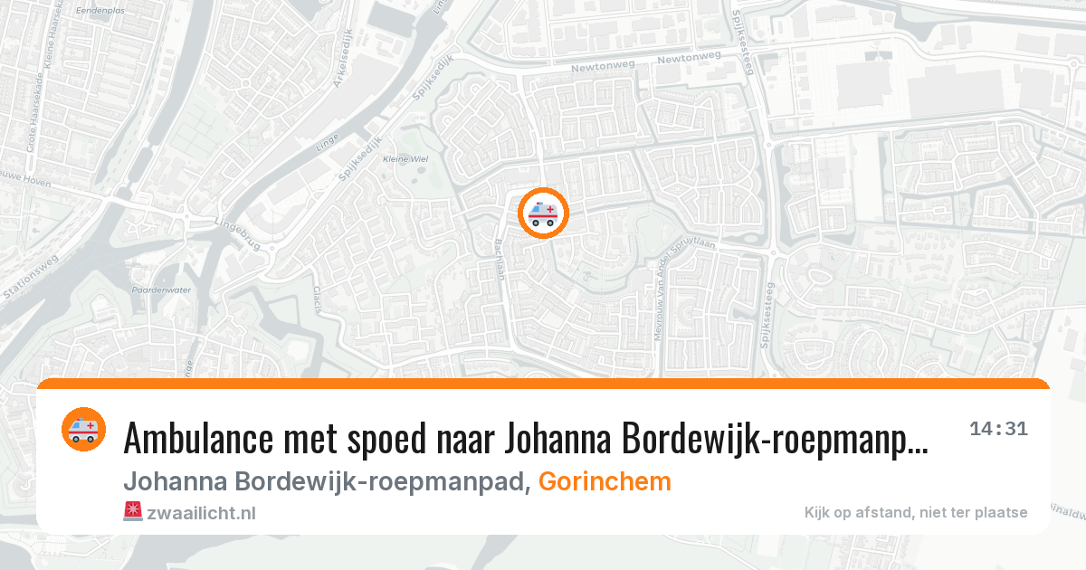 Ambulance met spoed naar Johanna Bordewijk-roepmanpad in Gorinchem — 18 jul 2026