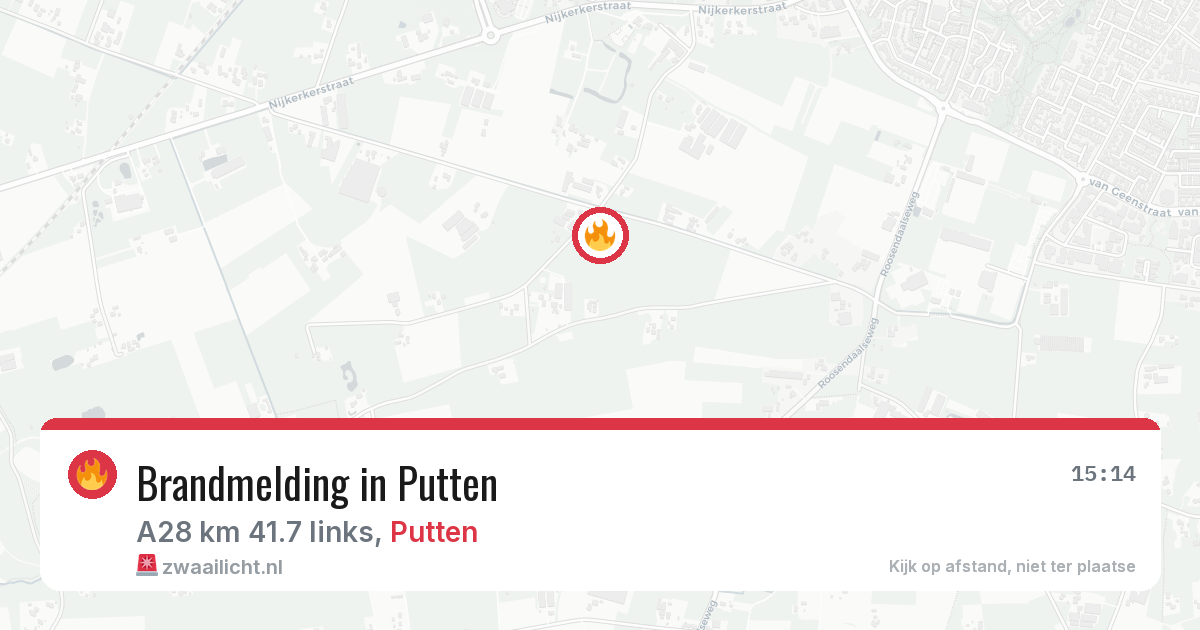 Brandmelding in Putten — 3 aug 2026