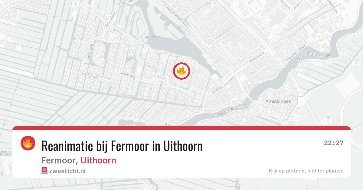 Reanimatie bij Fermoor in Uithoorn — 9 jul 2026