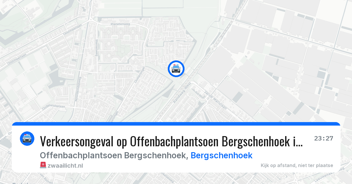 Verkeersongeval op Offenbachplantsoen Bergschenhoek in Bergschenhoek — 20 jun 2026