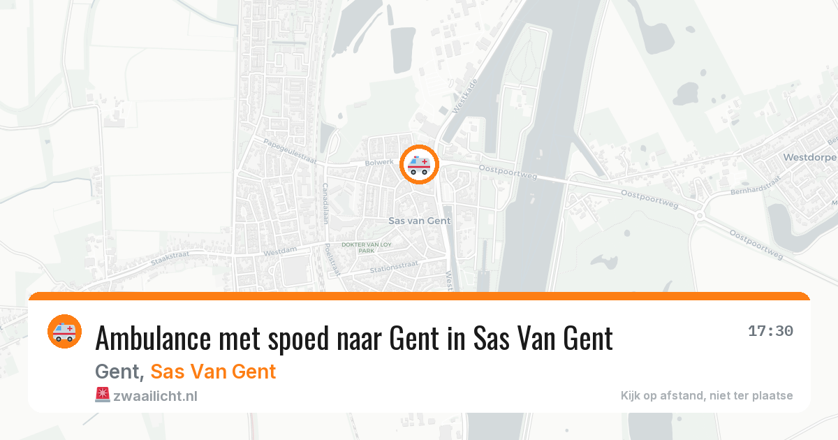 Ambulance met spoed naar Gent in Sas Van Gent — 28 mei 2026