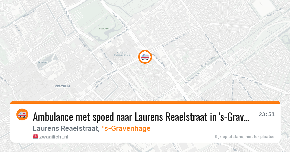 Ambulance met spoed naar Laurens Reaelstraat in 's-Gravenhage — 30 mrt 2026