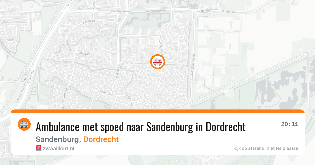 Ambulance met spoed naar Sandenburg in Dordrecht — 21 apr 2026
