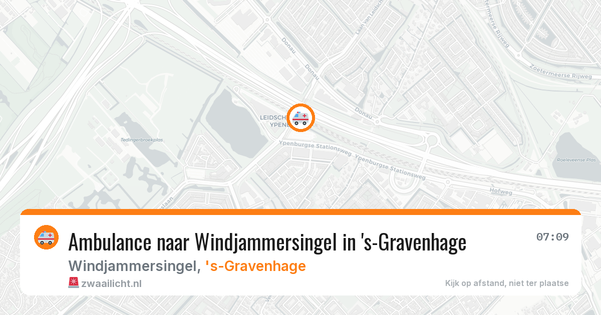 Ambulance naar Windjammersingel in 's-Gravenhage — 2 aug 2026