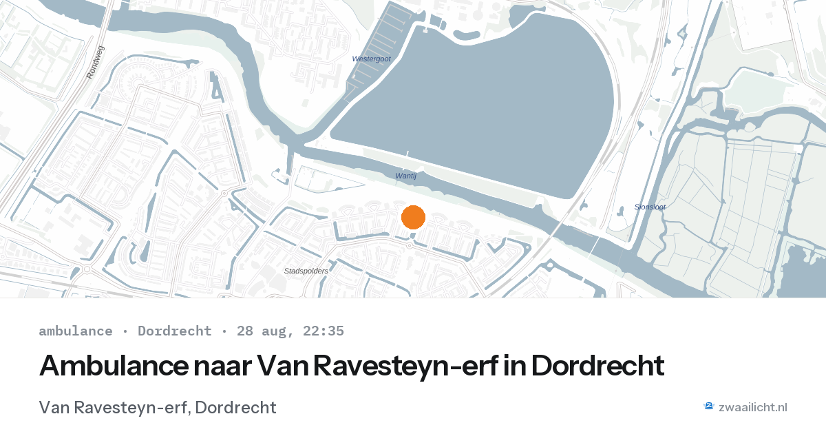Ambulance naar Van Ravesteyn-erf in Dordrecht — 28 aug 2026